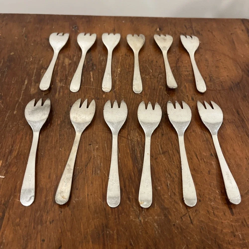 Italy Silver Plated 12 Small Forks 5